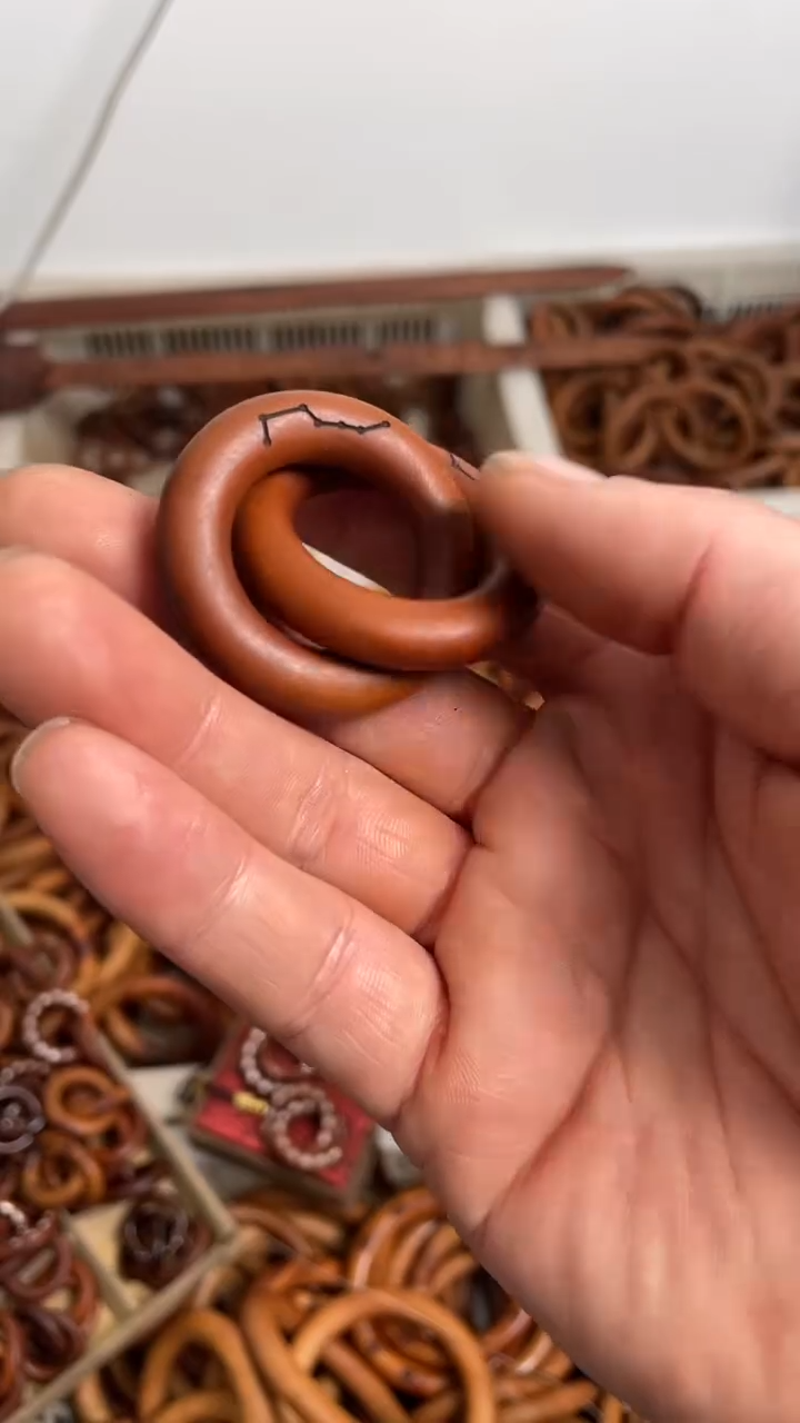 【闪购商品】木枣木 小乾坤圈刻六七星脖挂