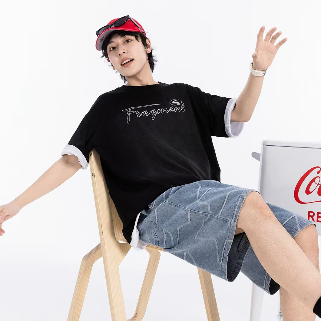 27296高端专享老林家夏季天花板男宝短袖黑色（B）