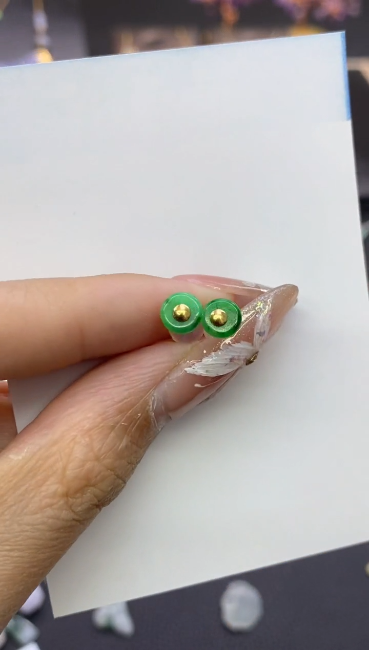 【闪购商品】翡翠颈饰18K金镶嵌净货11915