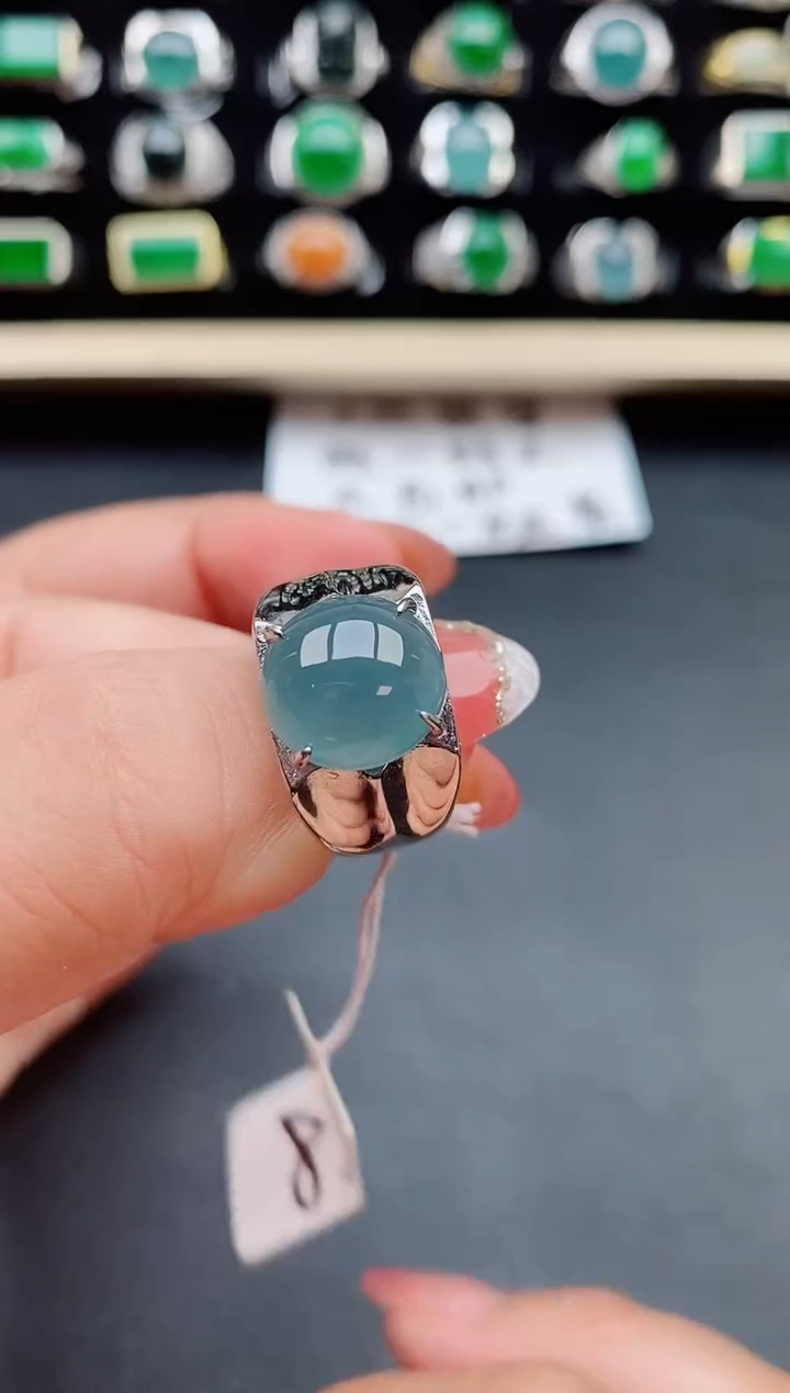 【闪购商品】翡翠戒指银S925镶嵌12121