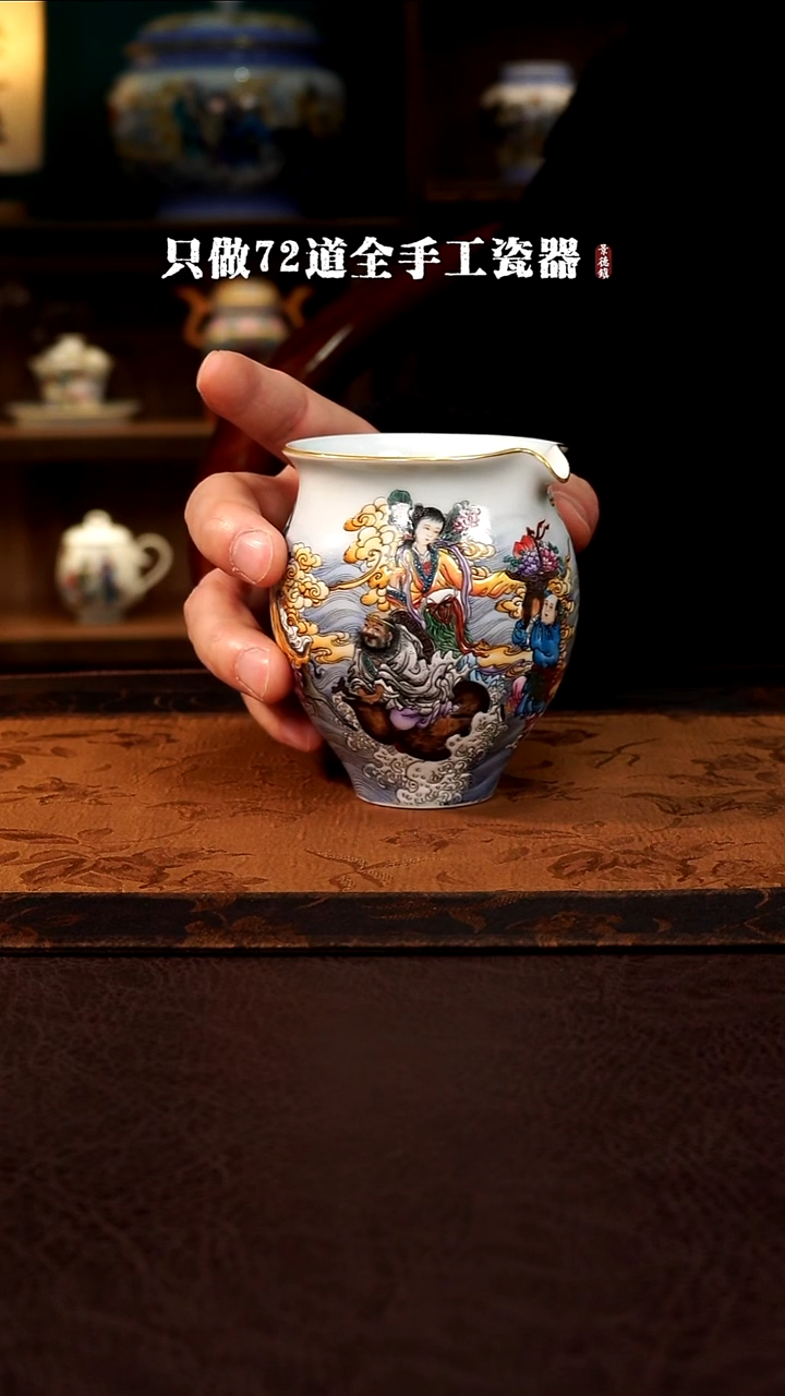 摆件陶琪**玩景德镇现代手工手绘陶瓷