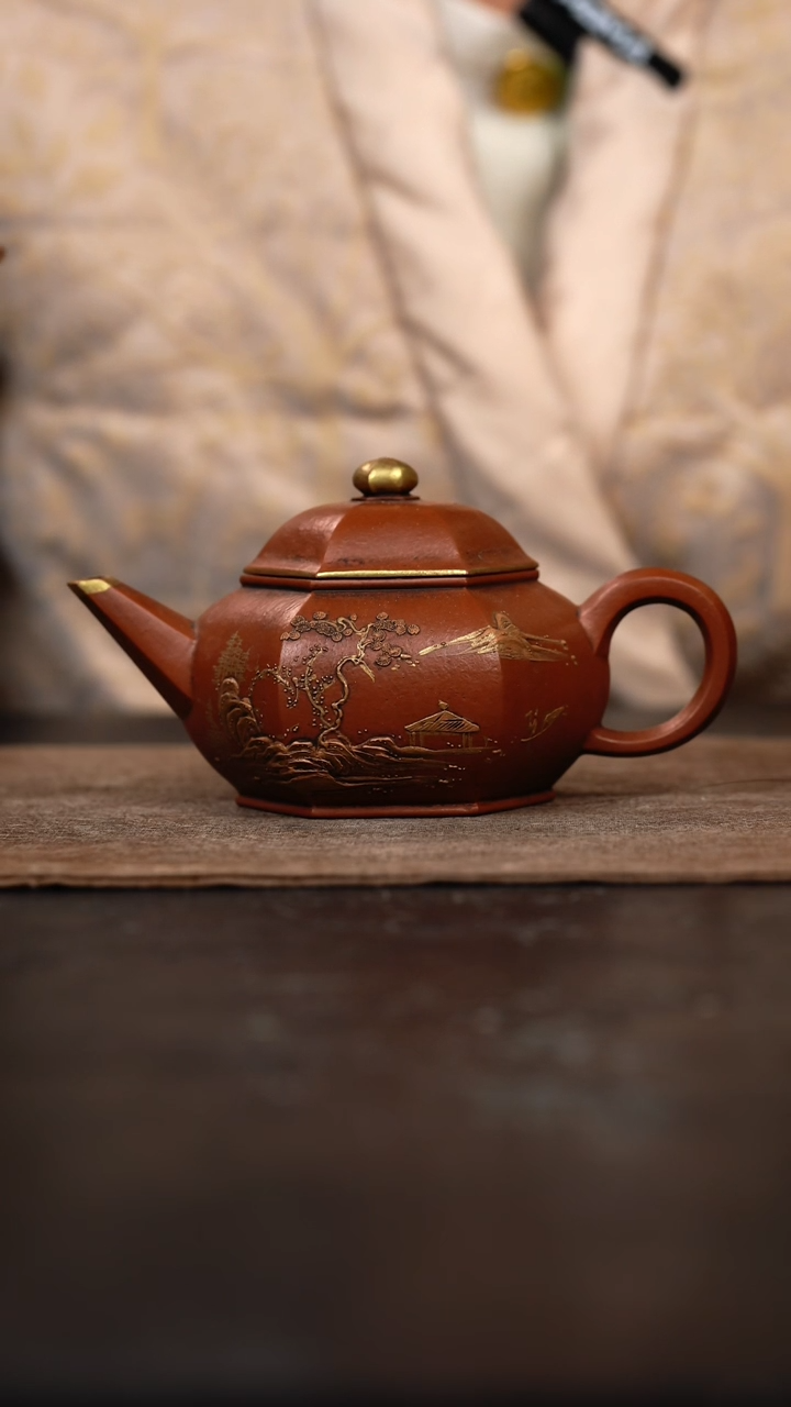 【闪购商品】紫砂茶壶全手工六方水平140cc