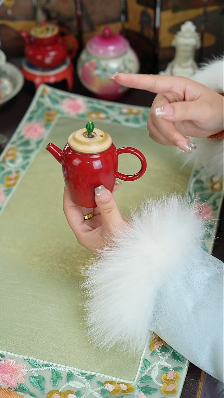 三秋月景德镇手工手绘紫砂壶