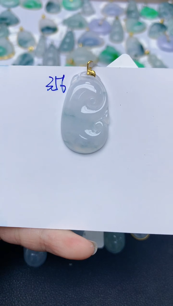 【闪购商品】翡翠颈饰18K金镶嵌天然翡翠A货    356