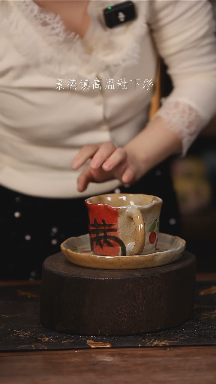 陶瓷景德镇高温釉下手绘陶瓷@L758@