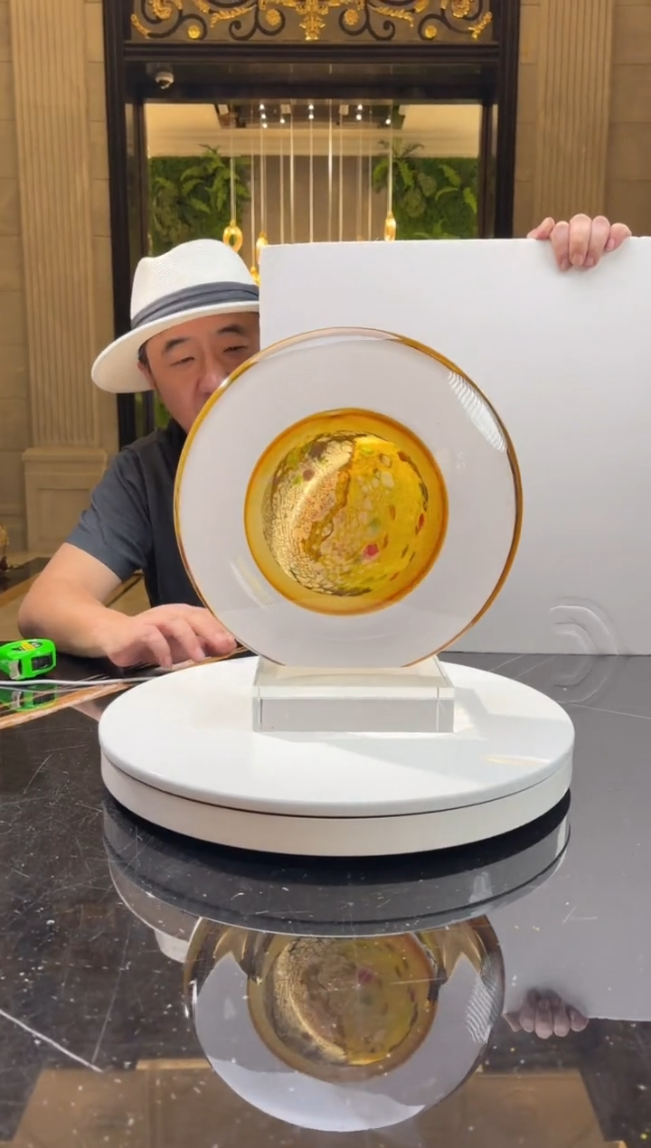 【闪购商品】茶宠AJ05156行星+14*16透明底座