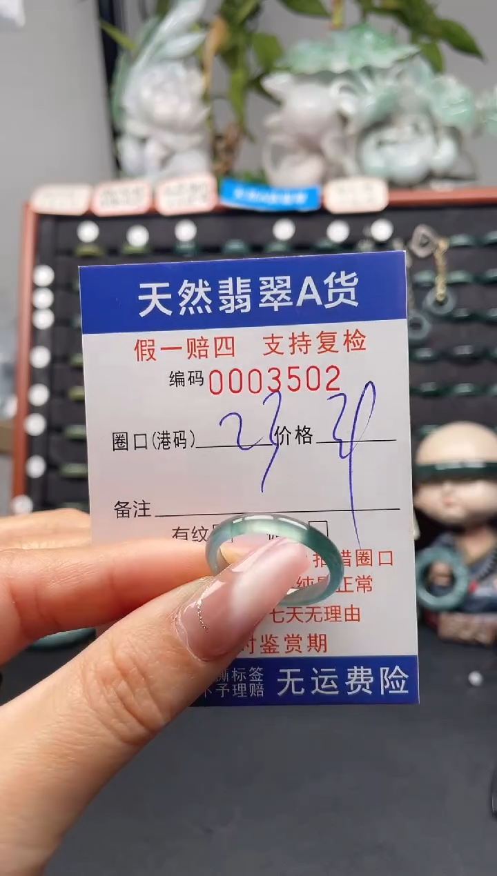 未镶嵌戒指翡翠23*3502