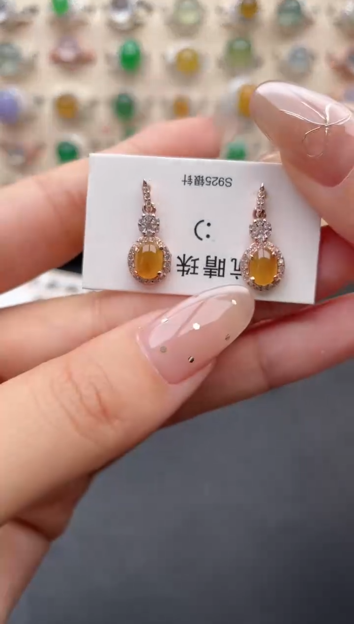 【闪购商品】翡翠戒指银S925镶嵌一物一证一礼盒