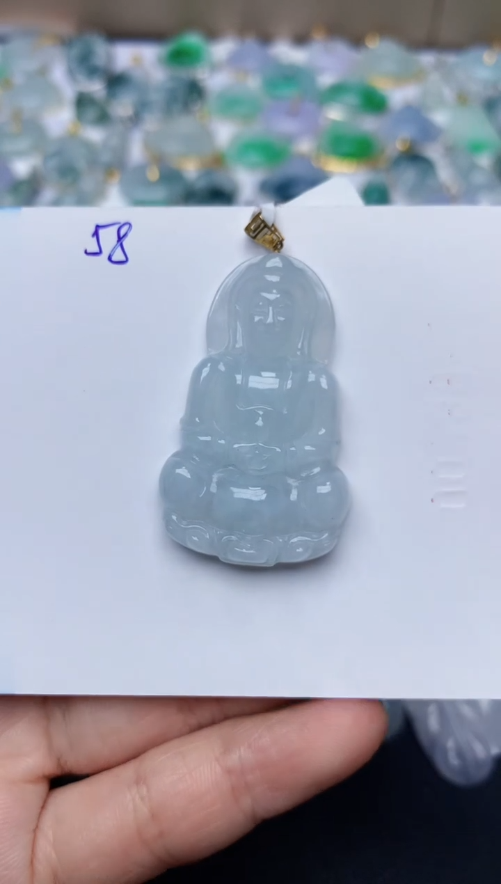 【闪购商品】翡翠颈饰18K金镶嵌天然翡翠A货   