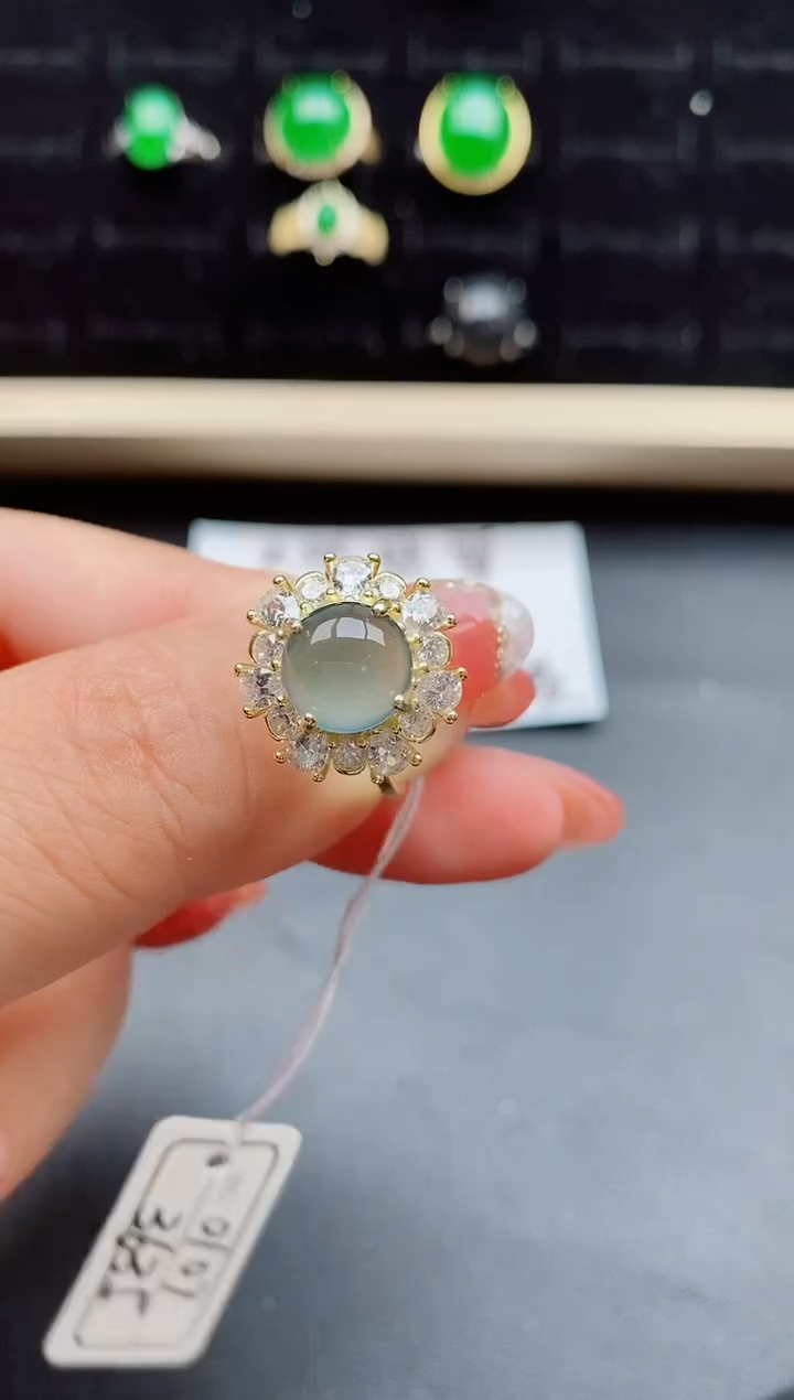 【闪购商品】翡翠戒指银S925镶嵌508850