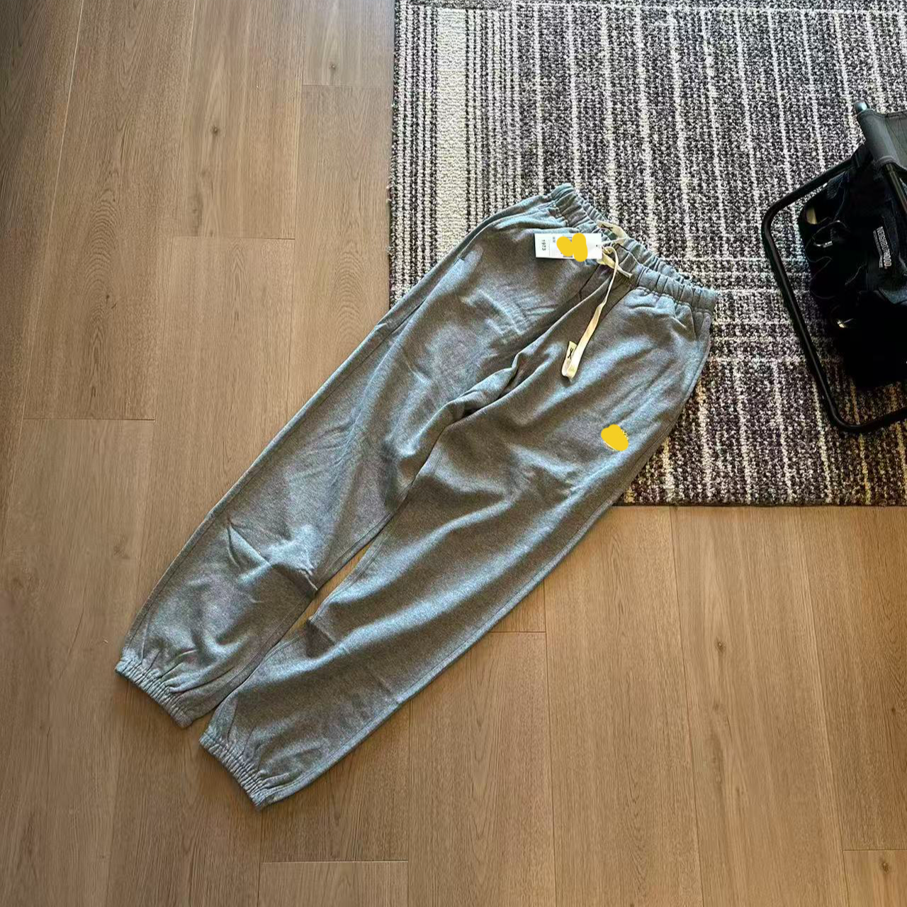 tbl 卫裤休闲裤运动针织纯棉休闲收口裤秋冬灰色卡其色直筒男