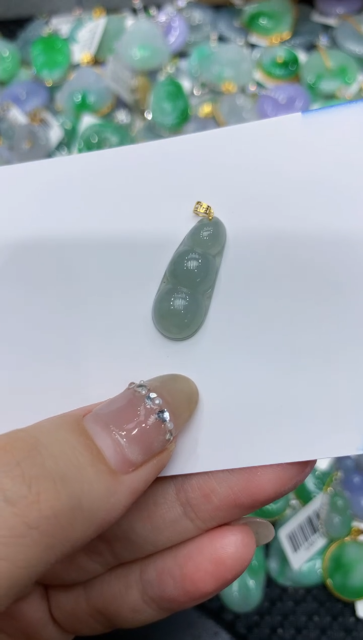 【闪购商品】翡翠颈饰18K金镶嵌 222222222