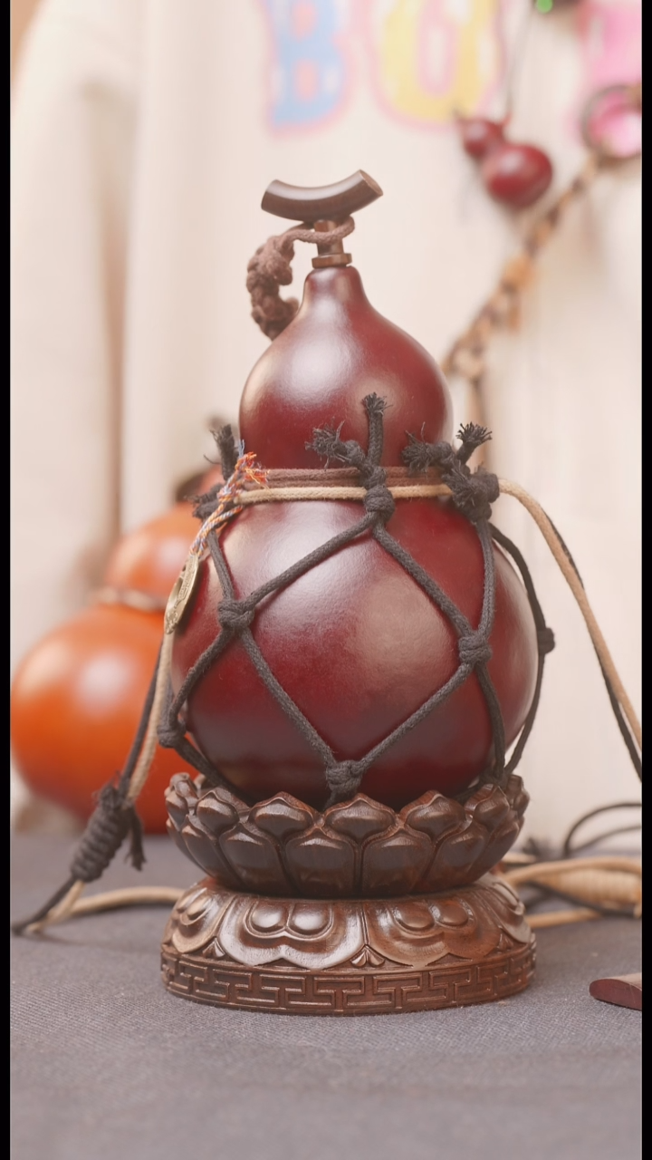 1084号链接精品大漆葫芦现货现发[一物一拍]不包含莲花底座