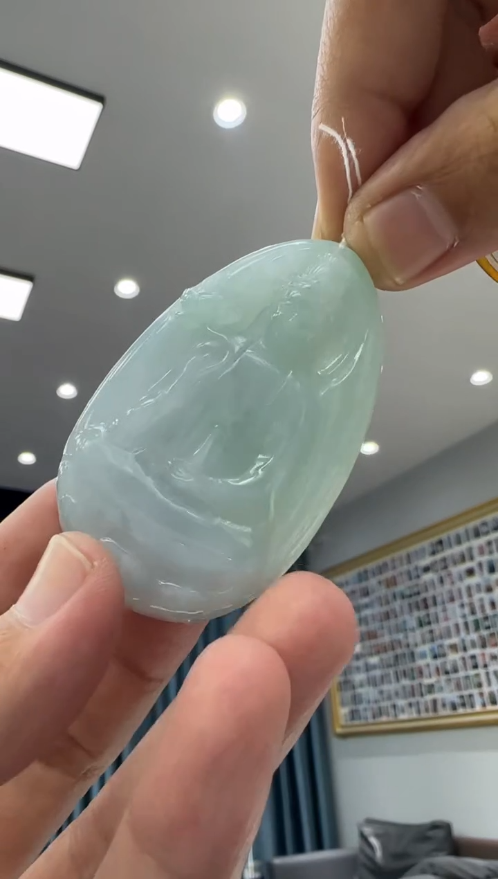 颈饰未镶嵌翡翠天然翡翠A货孤品一件