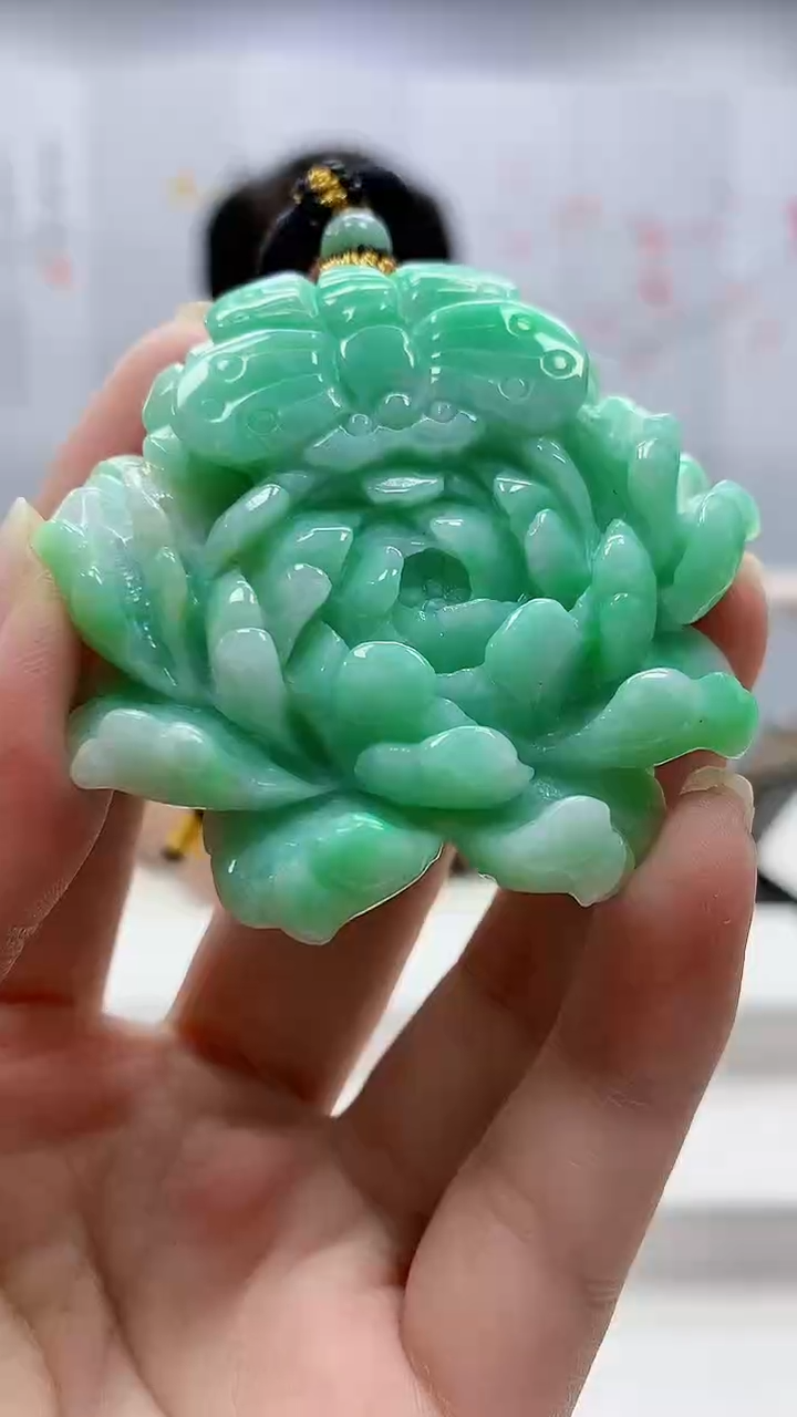 定制翡翠未镶嵌5060ms-毛货挂件80