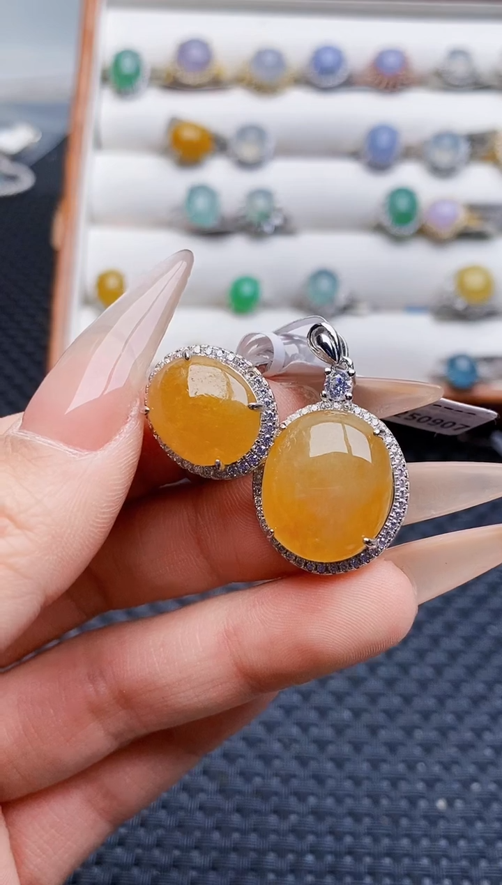 银S925镶嵌戒指翡翠3361