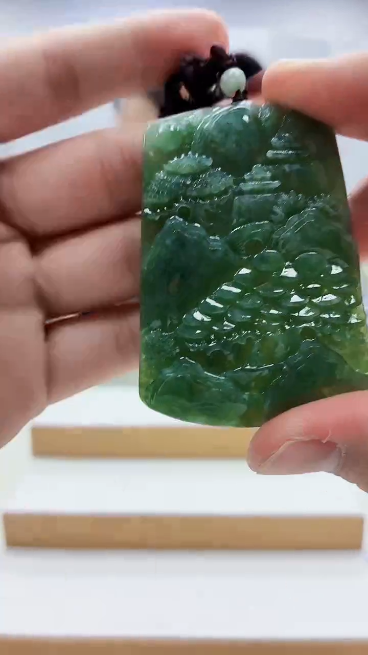 未镶嵌定制翡翠5160bb-毛货挂件10