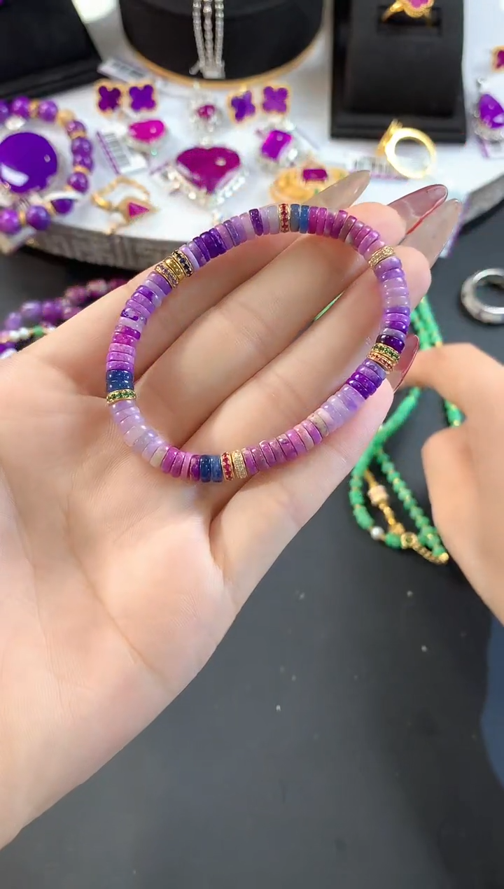 【闪购商品】苏纪石（舒俱来）.18K金镶嵌舒俱来手串