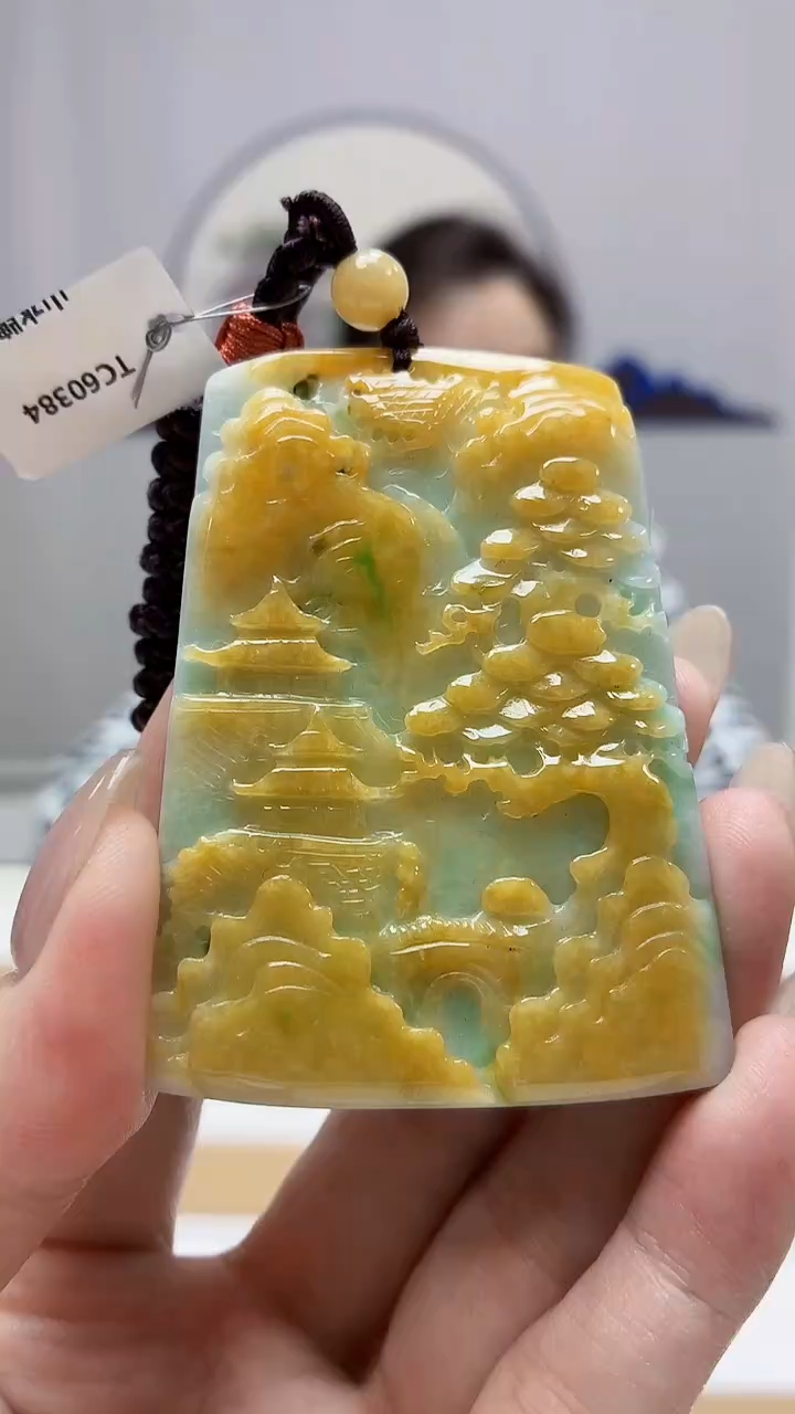 未镶嵌定制翡翠5160MM-毛货挂件10