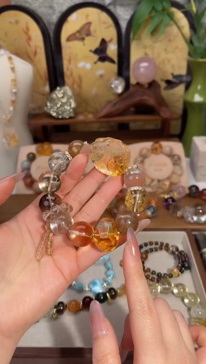 水晶摆件未镶嵌原创diy设计