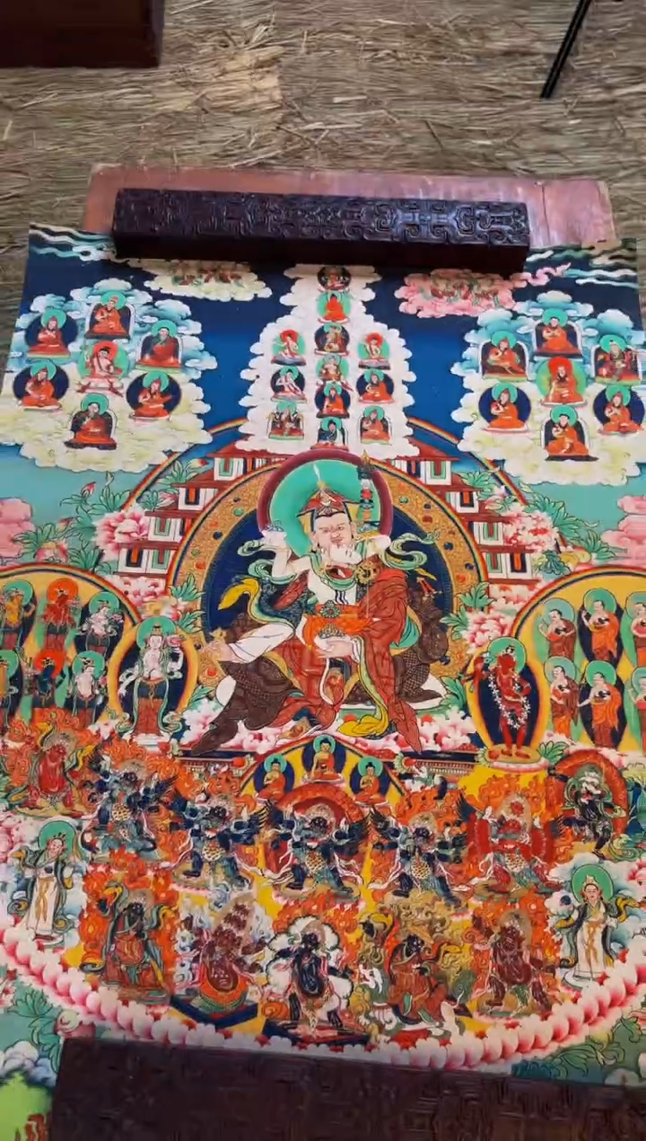 装裱画精品手绘唐卡链接--A127