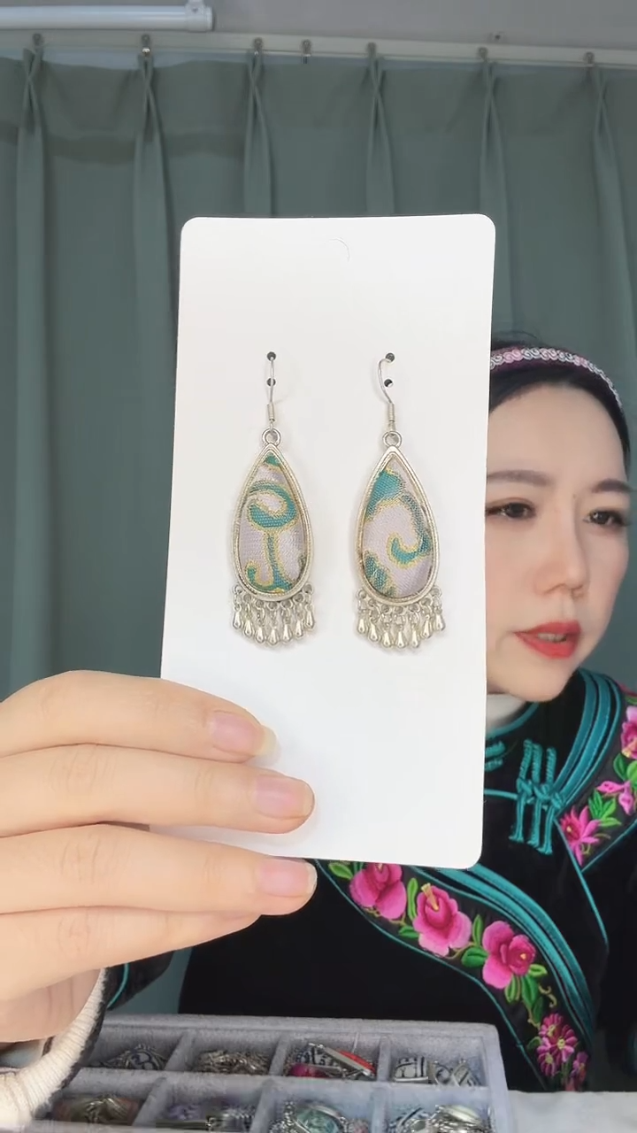 纯铜锆石合金耳环
