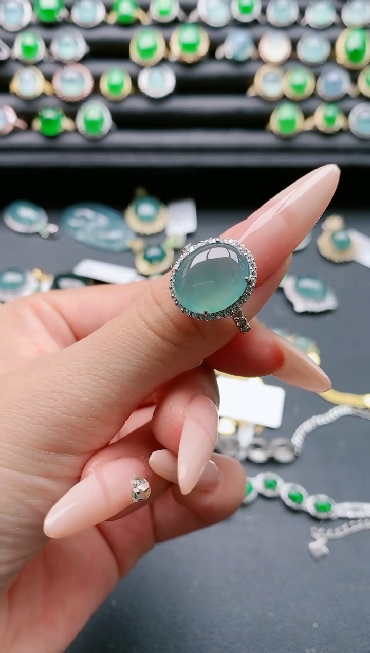 【闪购商品】翡翠戒指银S925镶嵌11111