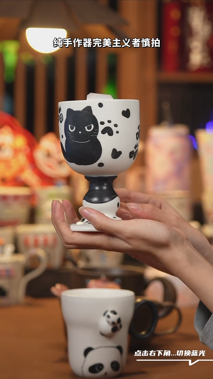 【闪购商品】摆件B015创意手绘陶瓷水杯