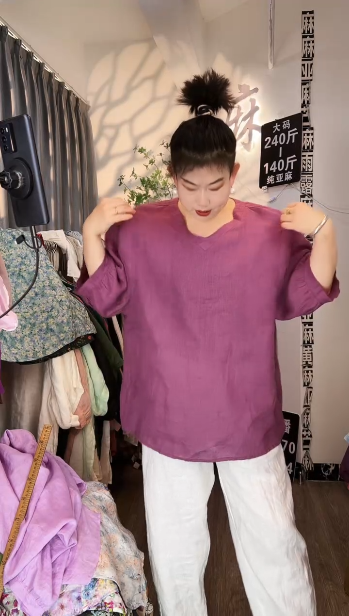 亚麻汉麻苎麻大码女装。