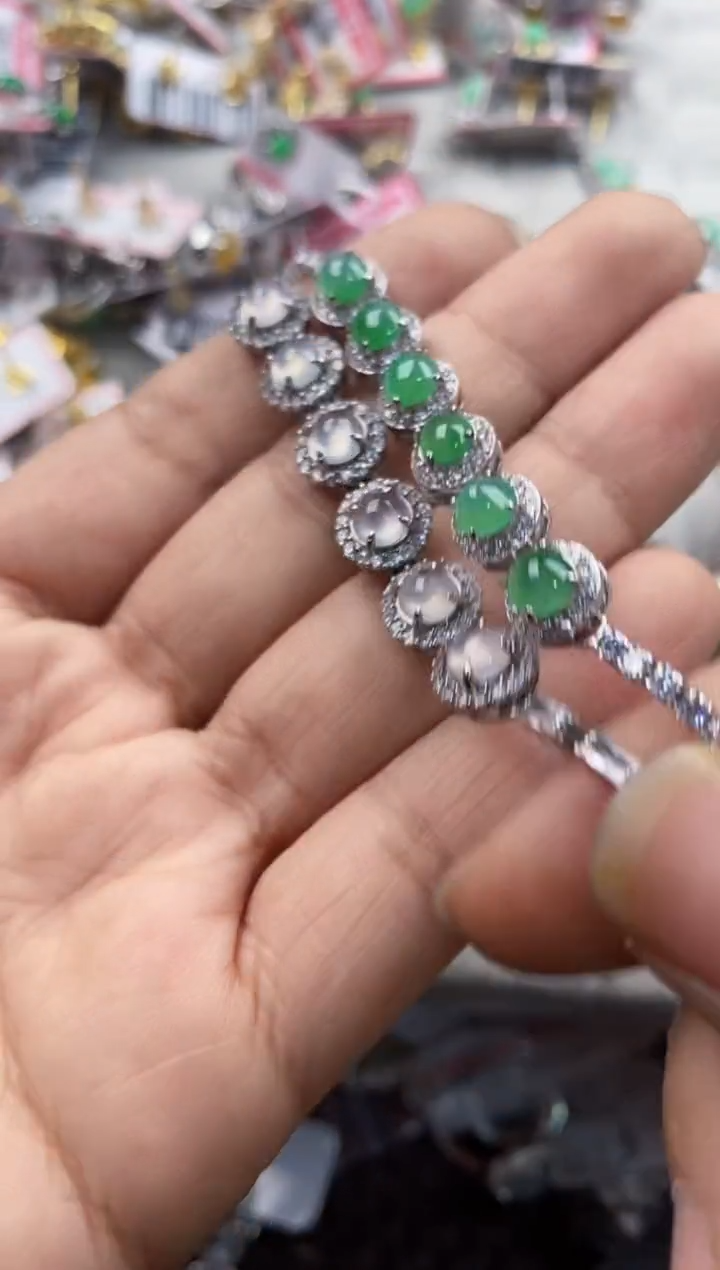 银S925镶嵌戒指翡翠333----7