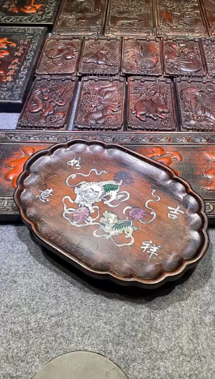 檀香紫檀（小叶紫檀）紫檀拆件雕刻板以直播间实物为准
