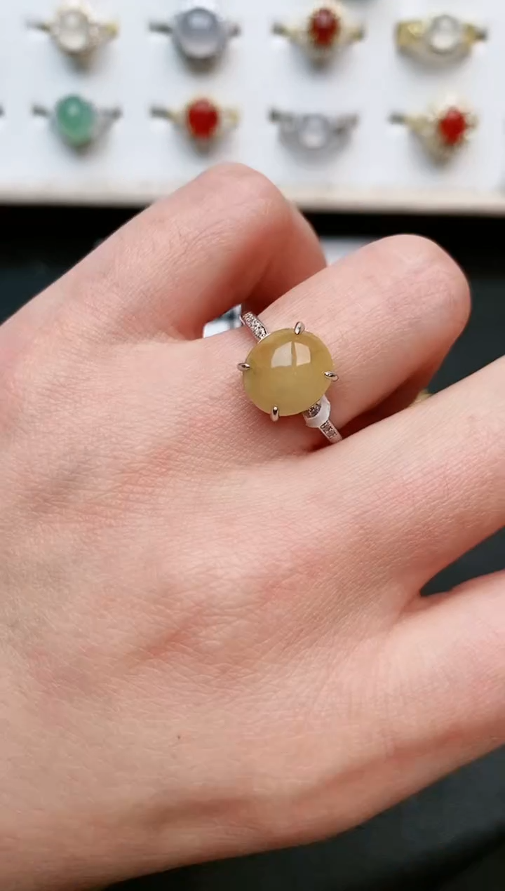 【闪购商品】翡翠戒指银S925镶嵌....