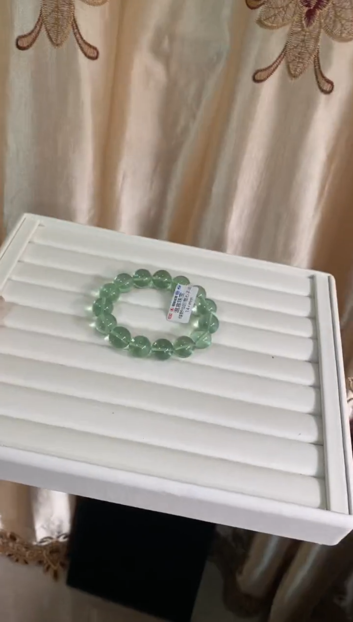 【闪购商品】萤石手链未镶嵌多样性发其一14mm a17