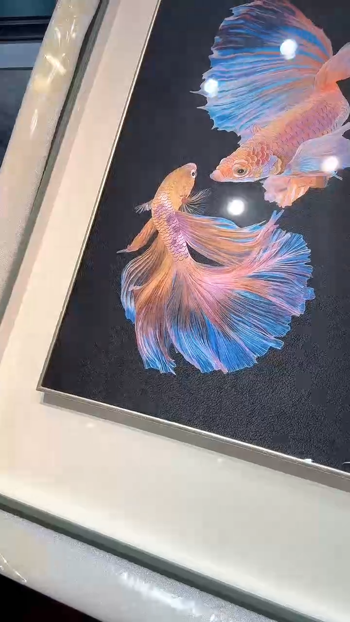 横款非遗苏绣手工刺绣装饰画不包邮