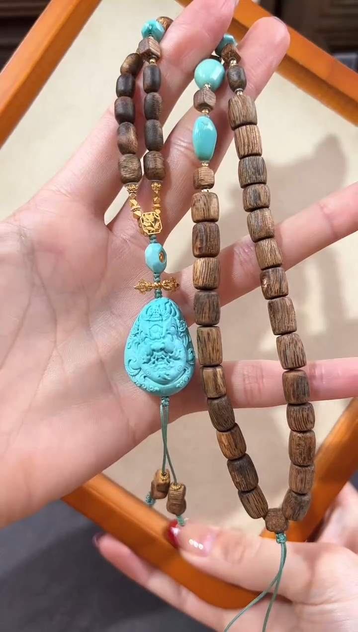 【闪购商品】绿松石颈饰18K金镶嵌绿松石项链