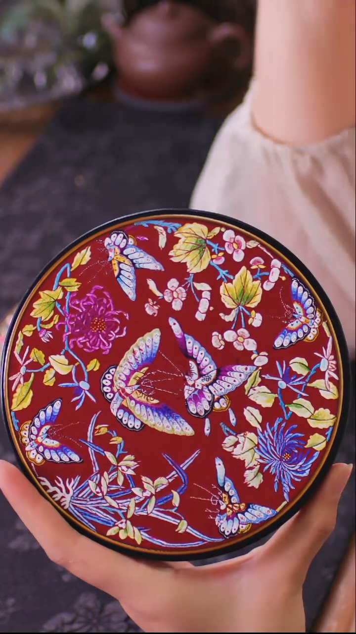 壹藏贰宝花花蝴蝶图案大垫子一片