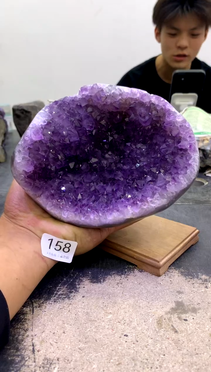 摆件未镶嵌水晶高品质乌拉圭紫水晶158