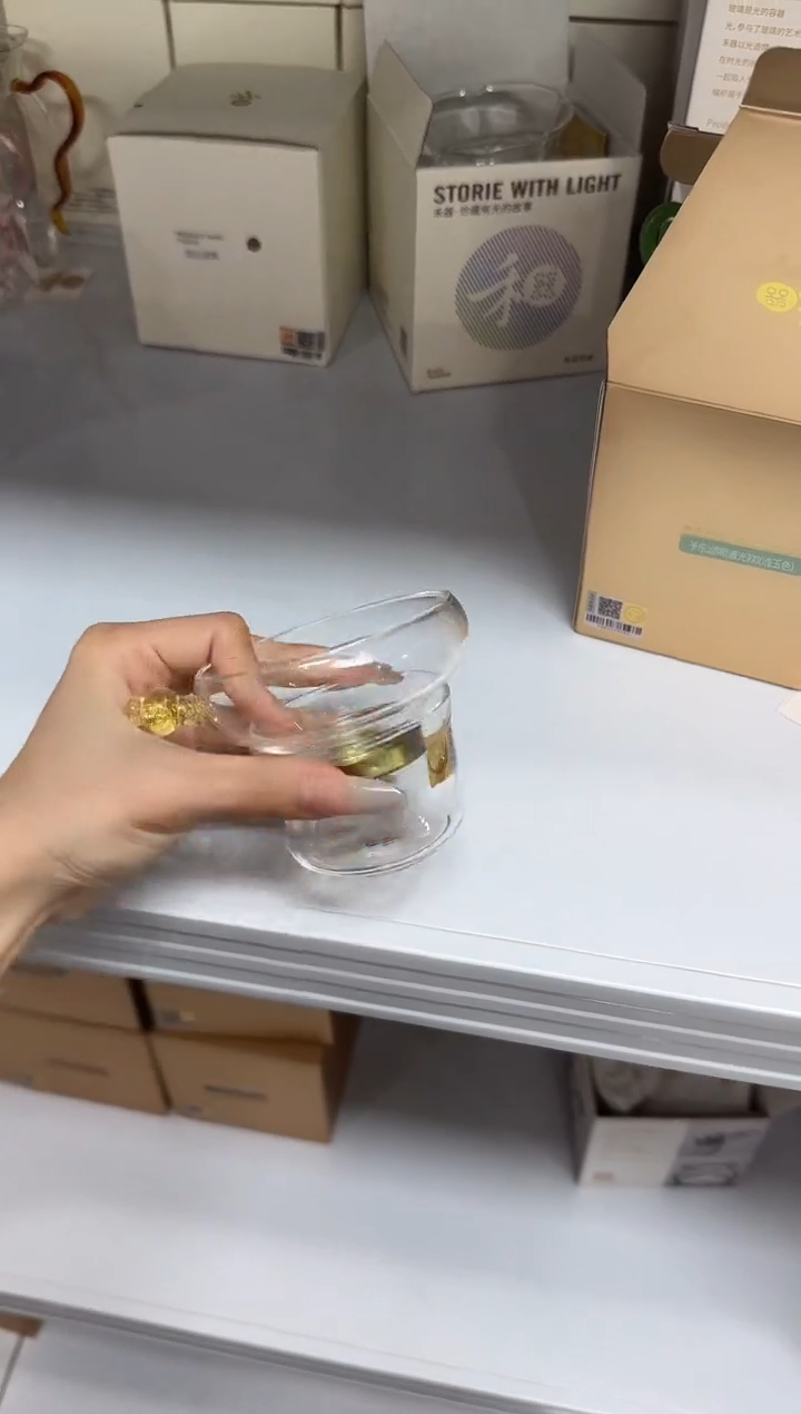 @@禾器奉珠纯钛茶漏宫廷金