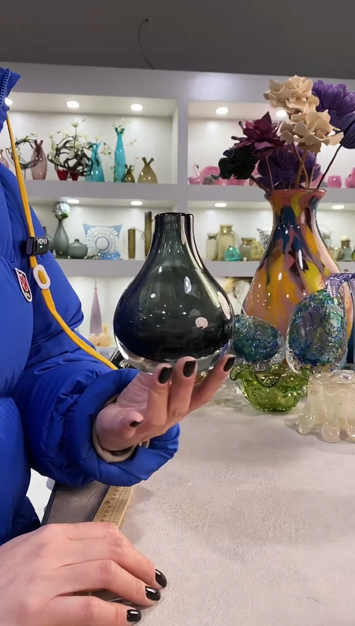 慕忆家手作琉璃花瓶瑕疵