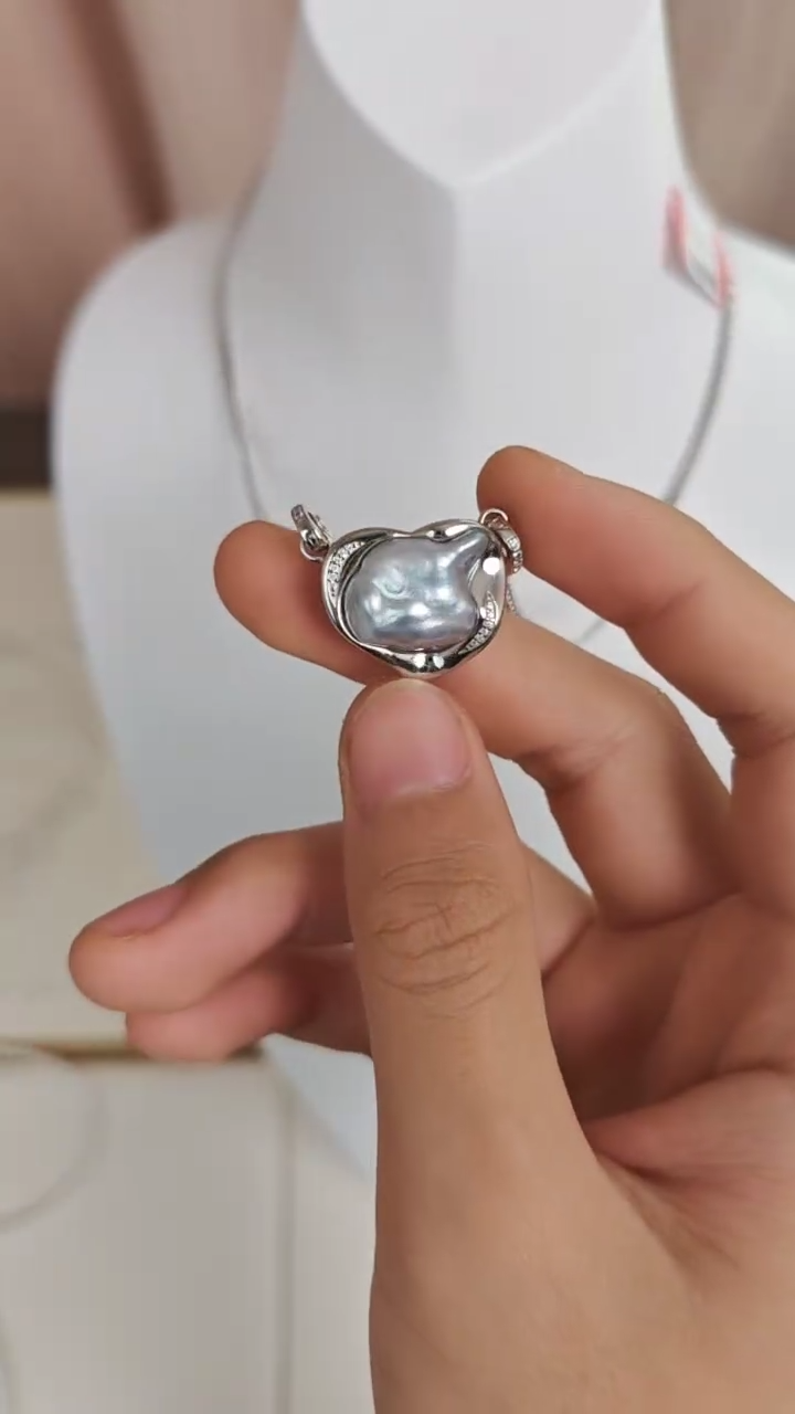 【闪购商品】海水珍珠颈饰银S925镶嵌858