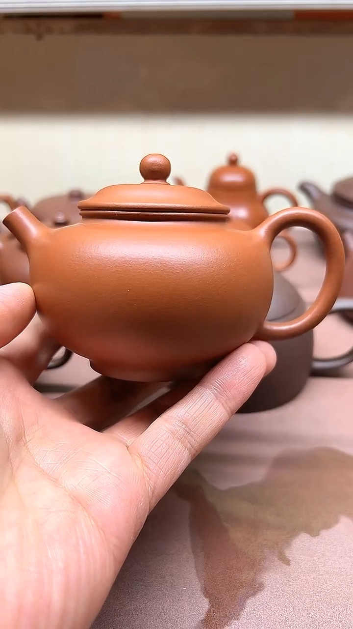 茶壶紫砂大红泥 贡珠 