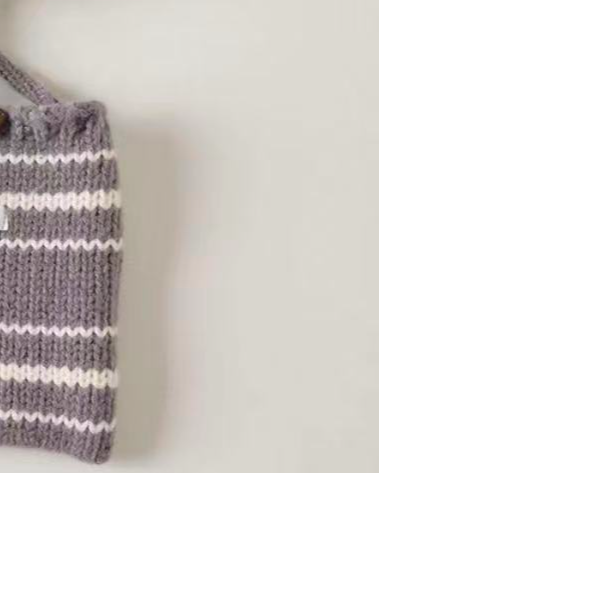 【主播推荐】针织条纹牛角扣手机斜跨小包00860