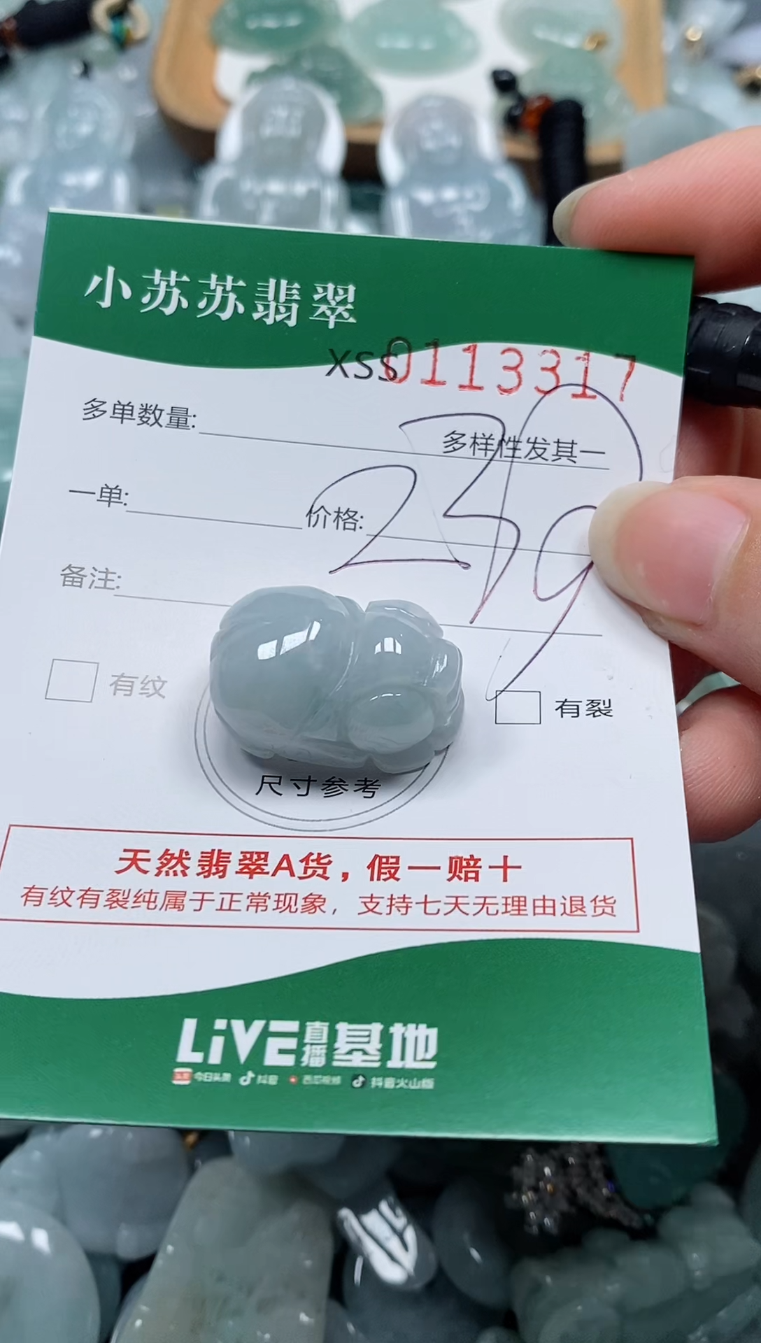 【闪购商品】翡翠未镶嵌颈饰闪购商品0113317