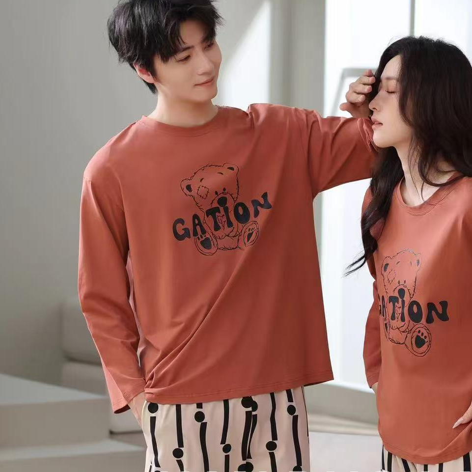 82482A/82482B  春秋季情侣家居服套装