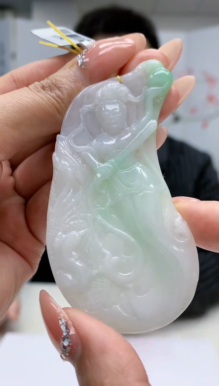 【闪购商品】定制翡翠未镶嵌5153MM-毛货挂件72