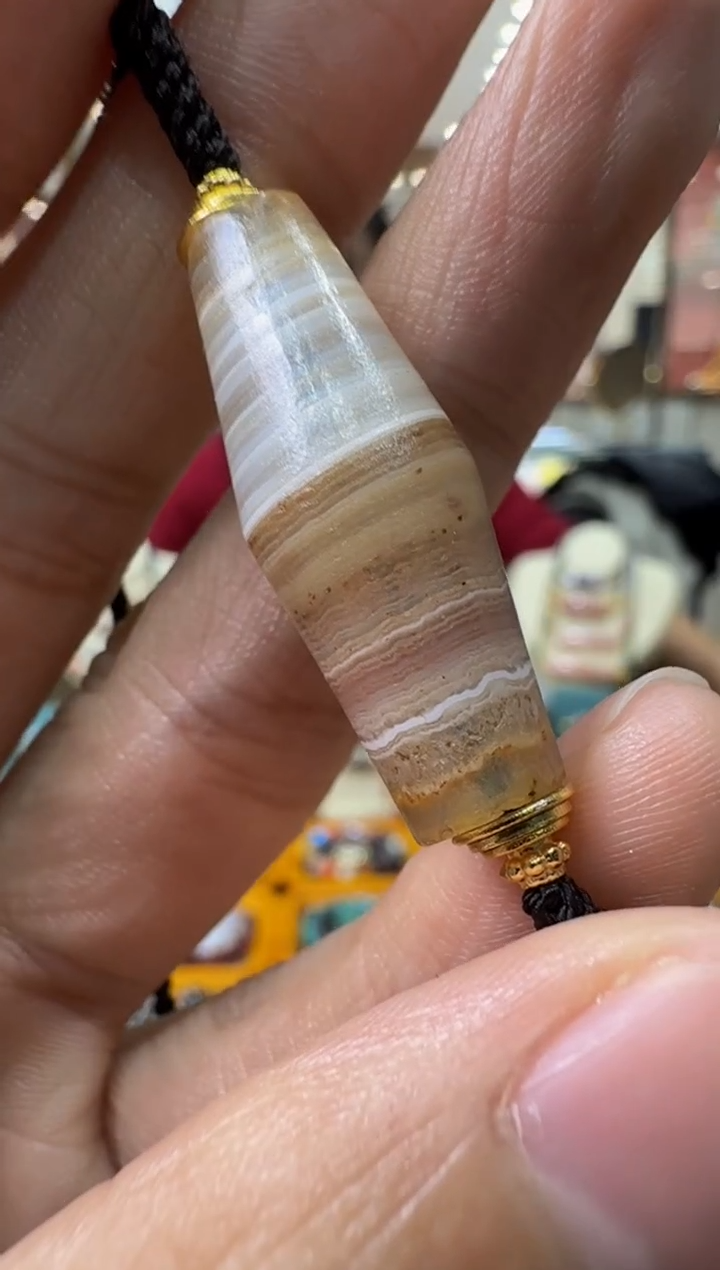 未镶嵌玛瑙/玉髓珠宝奇石缠丝玛瑙珠项链