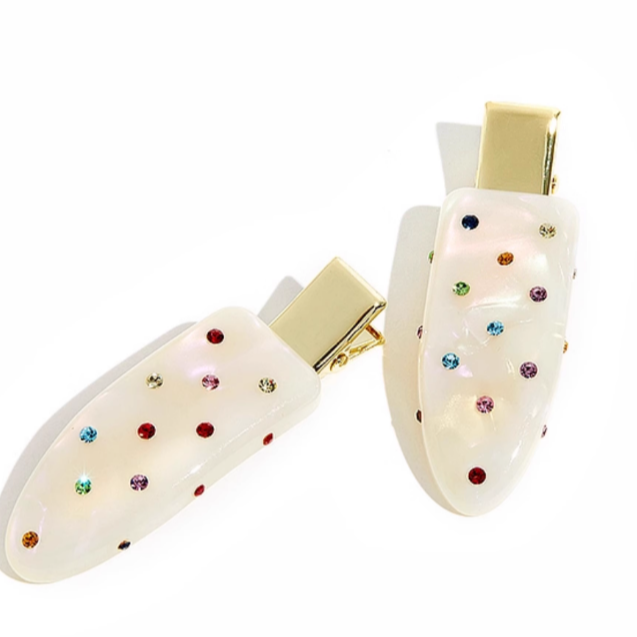 【揽季】【满天星】2025流行高端醋酸法式日常百搭鸭嘴夹侧边夹