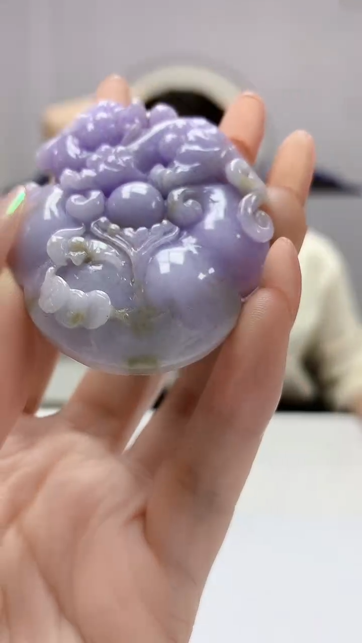 【闪购商品】定制翡翠未镶嵌4829DD-毛货挂件如意24