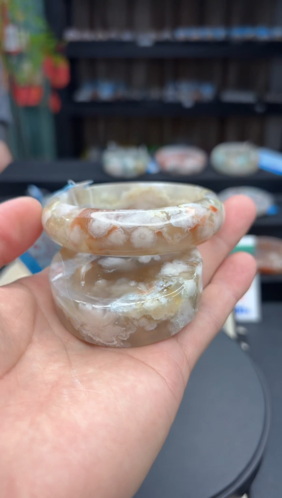 【闪购商品】石英质玉手镯未镶嵌21（60圈赠送镯心）