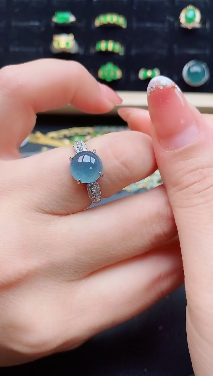 【闪购商品】翡翠戒指银S925镶嵌1212